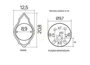 Außenwandleuchte SU-MA K 3012/1/K 200 schwarz Patina E27 small 3