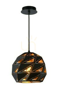 Pendelleuchte Lucide Malunga Schwarz Gold Metall E27 25 cm 21415/25/30 small 0
