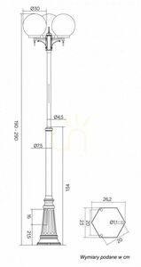 Gartenlaterne SU-MA KULE Classic 3-flammig schwarz Patina 190-290 cm OGMWN 3 300 small 7