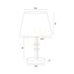 Tischlampe ARGON ATRANI Creme Altgold E27 SKU 8354 small 3