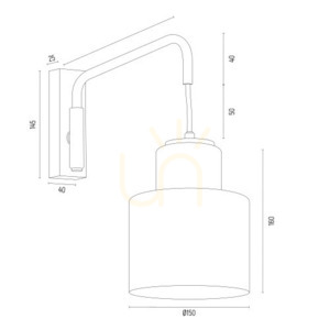 Wandleuchte ARGON DIUNA Opal Gold Rot E27 SKU 8372 small 3