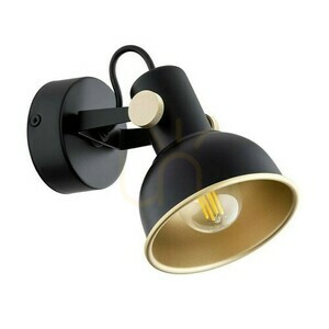 Wandleuchte ARGON LENORA schwarz gold E14 LED wechselbar 8246 small 1