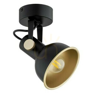Wandleuchte ARGON LENORA schwarz gold E14 LED wechselbar 8246 small 3