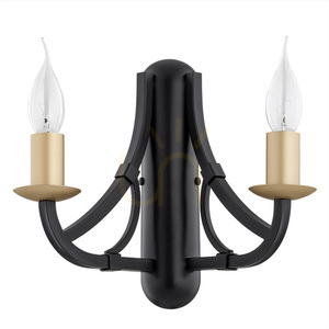 Wandleuchte ARGON Lorenzo 2-flammig schwarz gold E14 7181 small 1