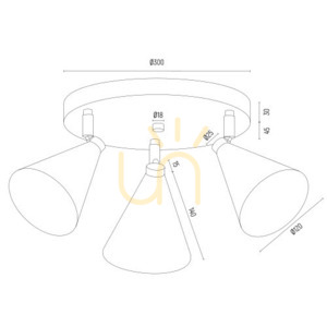 Plafond LED ARGON Lucinda 3-flammig schwarz gold 6262 small 2