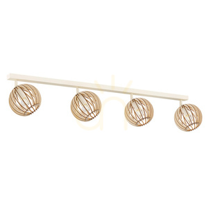 Plafond ARGON Parula 4-flammig LED E14 beige hellbraun Holz 1820 small 1