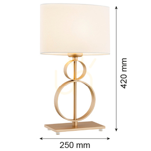 Tischlampe ARGON PERSEO Creme Gold E27 SKU 8310 small 2
