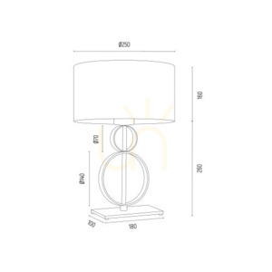 Tischlampe ARGON PERSEO Creme Gold E27 SKU 8310 small 3