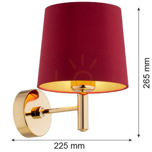 Wandleuchte ARGON Ponte Plus Rot Dunkelmessing E27 8311 small 5