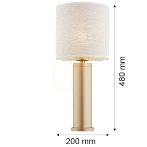 Tischlampe ARGON Riva Leinen Gold E27 SKU 8315 small 2