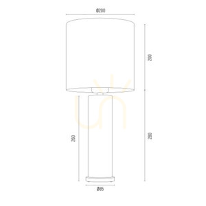 Tischlampe ARGON Riva Leinen Gold E27 SKU 8315 small 3