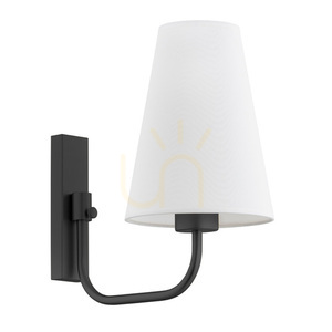 Wandleuchte ARGON SAFIANO Weiß Schwarz E27 LED 1-flammig 8376 small 1