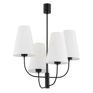 Kronleuchter ARGON Safiano weiß schwarz 4-flammig E27 SKU 1822 small 1