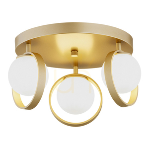 Plafond ARGON Saturnia 3-flammig LED G9 Opal matt Gold 6248 small 0