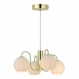 Franca 4-flammige Pendelleuchte, Messing mit Weißglas, Nordlux small 0