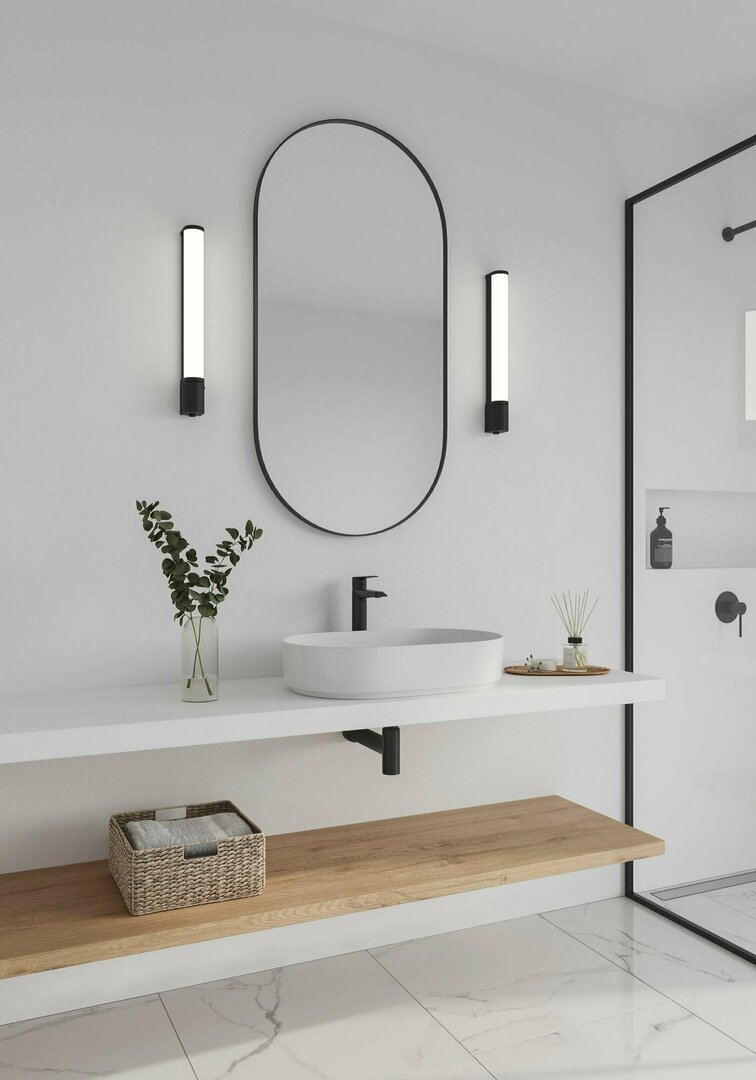 Aussicht Malaika 49 Badezimmer Wandleuchte IP44 schwarz Nordlux Malaika 49 Badezimmer Wandleuchte IP44 schwarz Nordlux