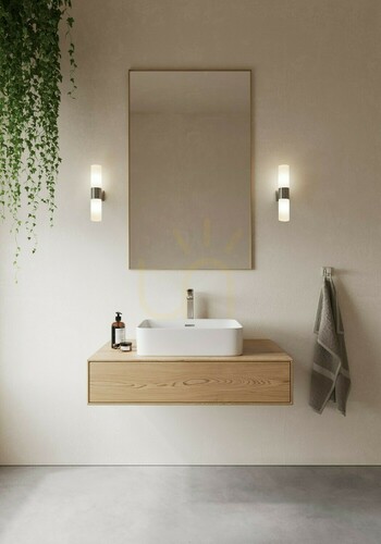 Prüfen Nordlux Tangens Double Bad-Wandleuchte, gebürsteter Stahl, 2×E14