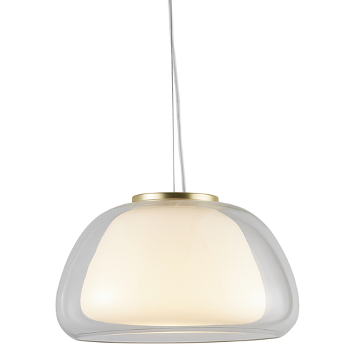 Prüfen Nordlux Jelly Pendelleuchte 39 cm – Klarglas und weißes Opalglas