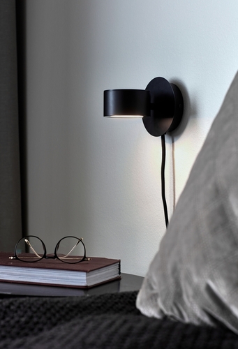 Prüfen Clyde Schlafzimmer Wandleuchte schwarz Nordlux
