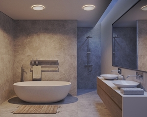 LED-Deckenleuchte Nordlux Oja 29, Chrom, Ø30 cm, 3000/4000 K, IP54 small 2