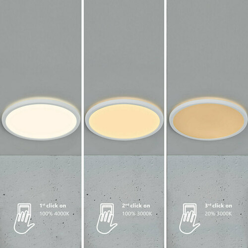 Prüfen Plafond Oja 42 IP20 3000/4000K weiß Nordlux