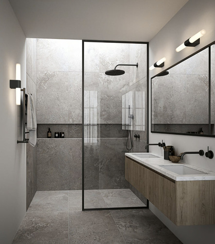 Prüfen Helva Basic Badezimmer Wandleuchte schwarz Nordlux