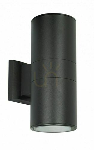 Prüfen Außenwandleuchte SU-MA Adela 7001 BL Schwarz 2-flammig Glas Aluminium IP54