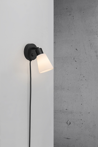 Prüfen Cole Wandleuchte Schwarz/Opal Nordlux