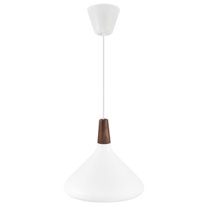 Pendelleuchte Nordlux DFTP Nori 27 weiß, ø27 cm, E27, Nussbaumholz small 1