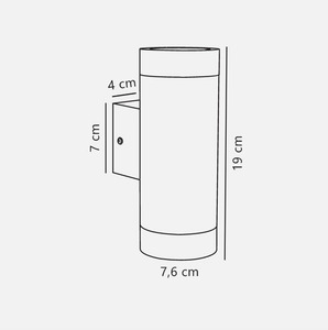 Tin Maxi Außenwandleuchte schwarz IP54 Nordlux small 2