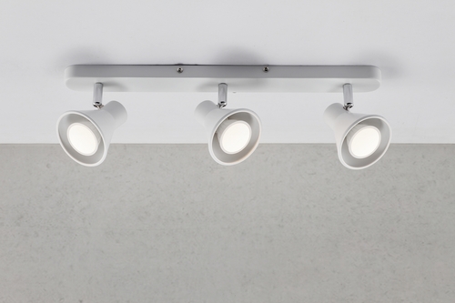 Prüfen Decken- und Wandleuchte Nordlux EIK 3 weiß Metall 3xGU10 max. 35 W verstellbare Schirme 45 cm
