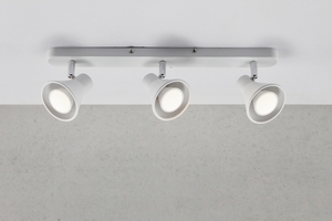Decken- und Wandleuchte Nordlux EIK 3 weiß Metall 3xGU10 max. 35 W verstellbare Schirme 45 cm small 0