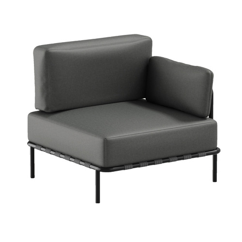Prüfen Gartensofa SIT SIT Outdoor SLAVE Endmodul dunkelgrau abnehmbarer Bezug