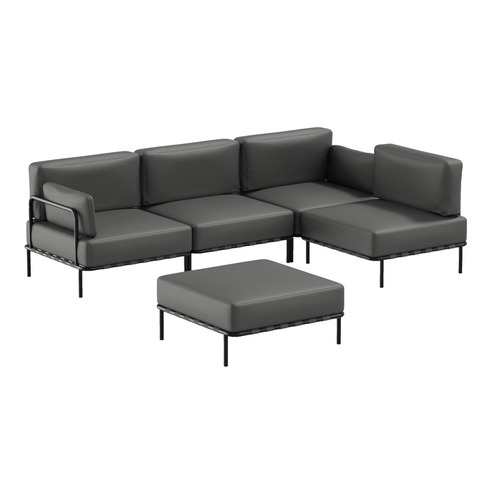 Prüfen Gartensofa SIT SIT Outdoor SLAVE 3 234 cm dunkelgrau mit Einzelmodul und PUF