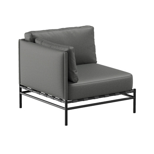 Prüfen Gartensofa Endmodul SIT SIT Outdoor DANDY Schiefer 54 Dunkelgrau