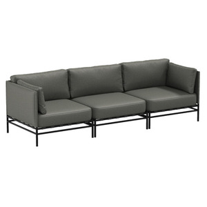 Gartensofa SIT SIT Outdoor DANDY 3-Sitzer dunkelgrau abnehmbarer Bezug small 0