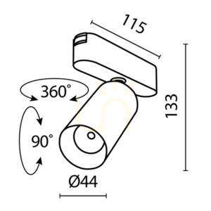 FOCUS LED Stromschienenstrahler TR103-1-12W4K-M-B Maytoni small 9