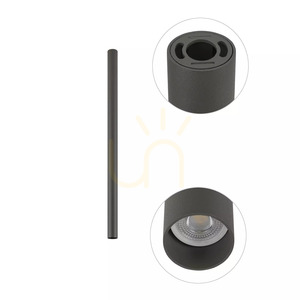 Decken-Aufbaustrahler Nowodvorski FOURTY L 10896, grau RAL 7022, 90 cm, GU10 R35 small 4
