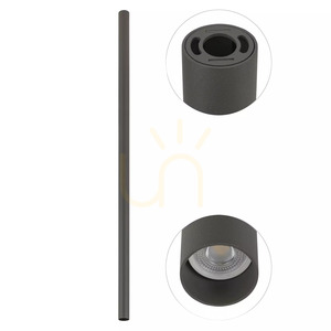 Deckenaufbauleuchte Nowodvorski FOURTY XL 10899 – Seidengraphit, 110 cm, GU10 R35 small 4