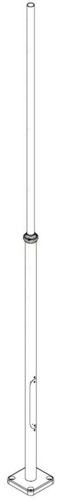 Prüfen Lichtmast NORLYS Lamppost 1255 Schwarz Aluminium 260-400 cm 1255AL