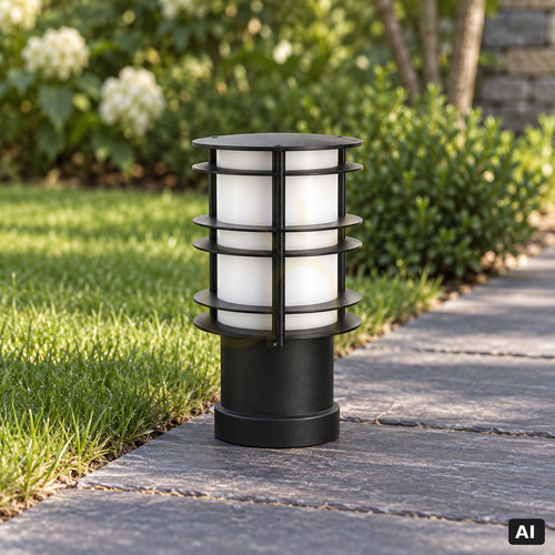 Prüfen Lichtmast Stockholm 1269 schwarz 28cm E27 Norlys