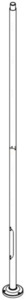 Lichtmast NORLYS Lamppost 1277GR, graphitgrau RAL 7016, 400 cm small 0