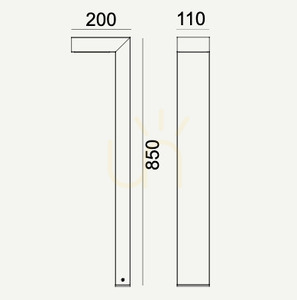 Wegeleuchte NORLYS Asker Pro Schwarz LED 7,7W 4000K 85 cm 1320BL small 17