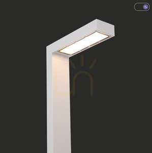 LED-Mastleuchte Asker Pole Pro 1361AL, 216 cm, 8 W, 3000 K, hellgrau RAL 9006 – NORLYS small 1