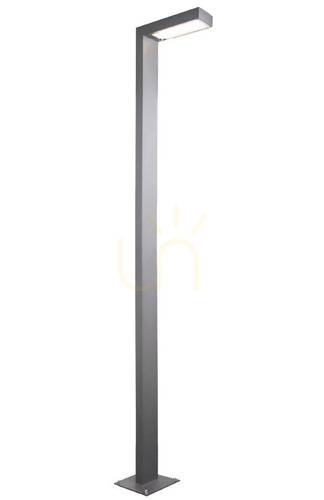 Prüfen LED-Mastleuchte Asker Pole Pro 1364AL, 236 cm, 8 W, 3000 K, hellgrau RAL 9006 – NORLYS