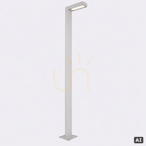 Prüfen Integrierte Garten-Mastleuchte NORLYS Asker Pole Pro 1368AL Aluminium LED 8,6 W 3000 K 216 cm