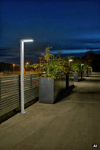 Integrierte Garten-Mastleuchte NORLYS Asker Pole Pro 1368AL Aluminium LED 8,6 W 3000 K 216 cm small 4