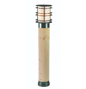 Norlys Stockholm Outdoor Post Light Black Wood 85cm E27 1423BL