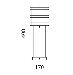 Stockholm 1426 Verzinkt Led 8.5W 3000K 85Cm Eei D small 1