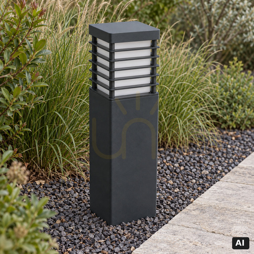 Prüfen Pollerleuchte NORLYS HALMSTAD 1489GR Graphit LED 8,5 W 3000 K 49 cm IP65